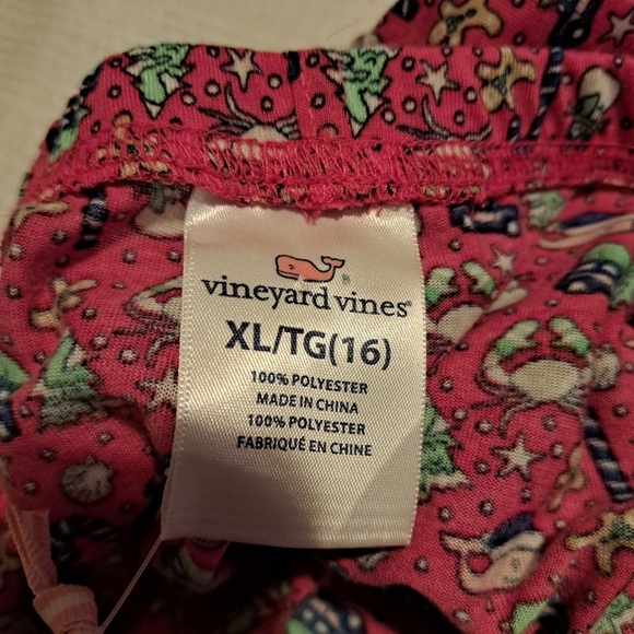 Vineyard Vines girls size XL of 16 holiday designed pajama pants New - Picture 2 of 2